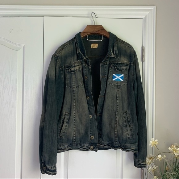 Slytherin House Custom Lightly Distressed Denim Jean Jacket - Picture 5 of 16